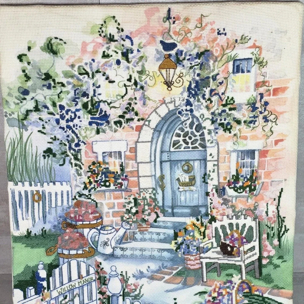Finished Vtg Needlepoint Tapestry Candamar Design 